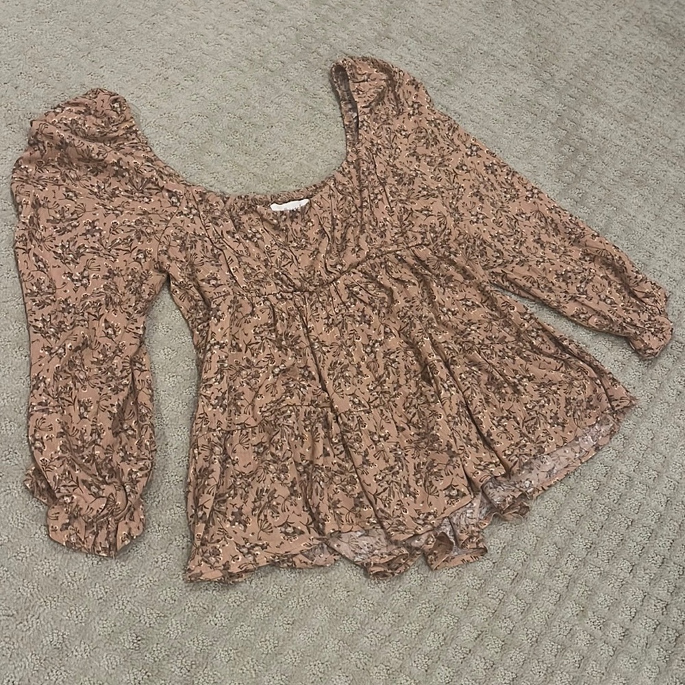 Dainty Floral Babydoll Top